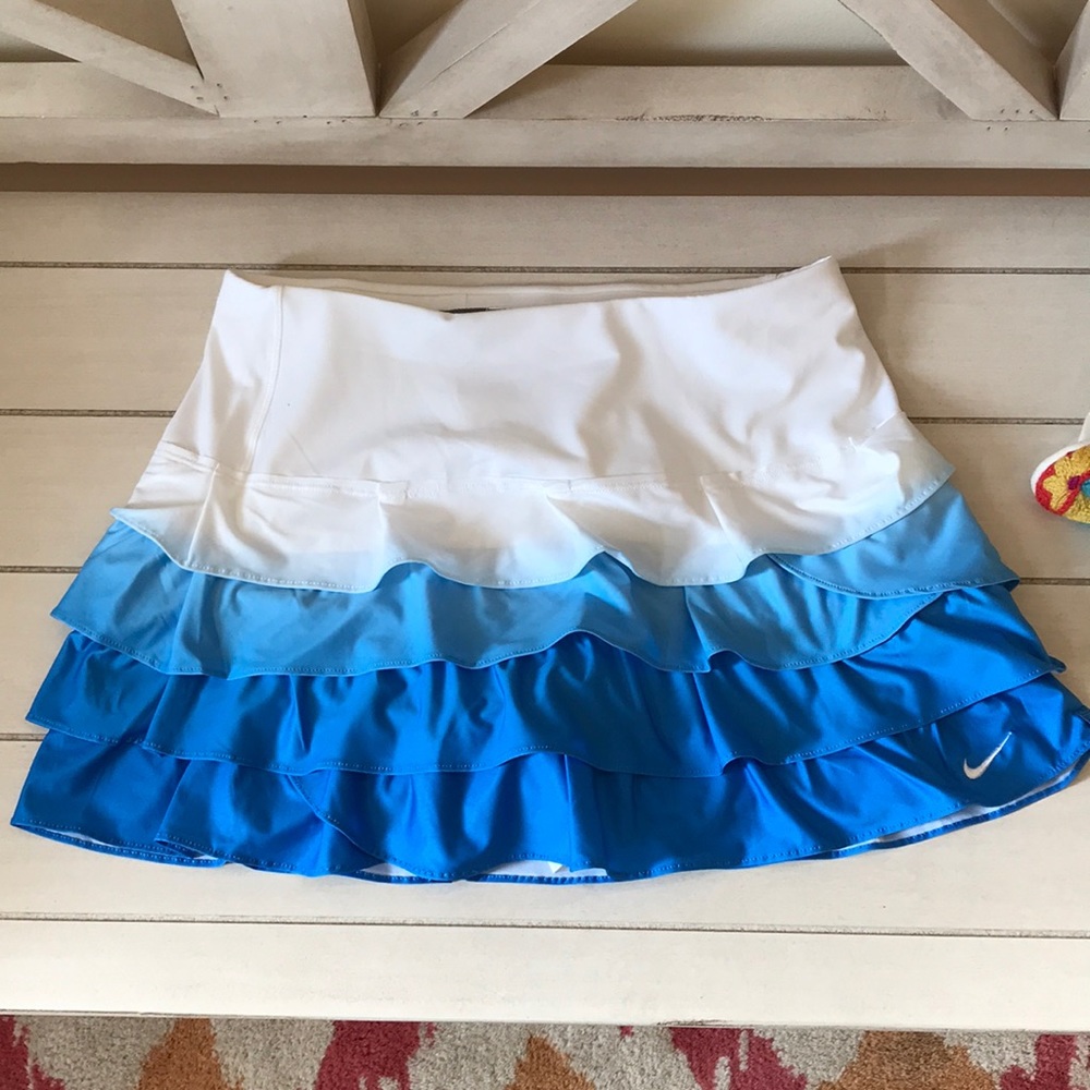 Nike Blue and White Tennis Skirt